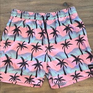 HURLEY Men's Tropical Pink Palm SWIM/BEACH Shorts. Sz M